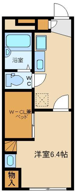 レオパレスオリザ田無(1K/2階)の間取り写真