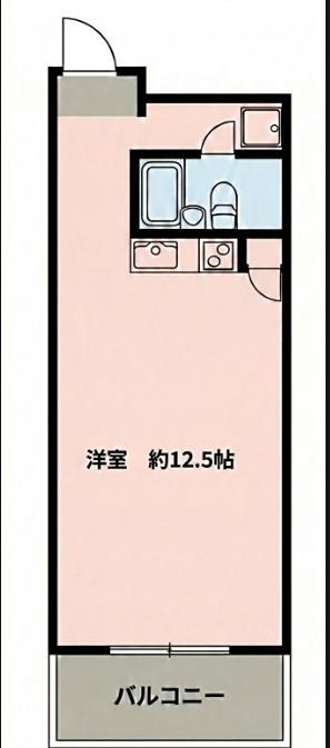 天王町ハイタウン(ワンルーム/2階)の間取り写真