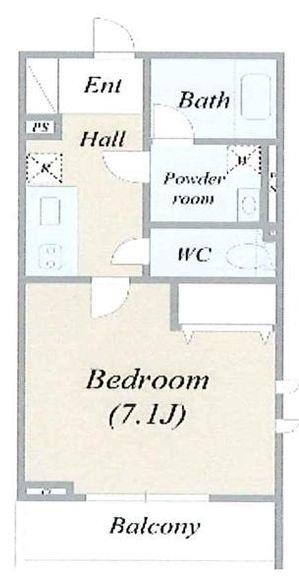 RYUS COURT(1K/2階)の間取り写真