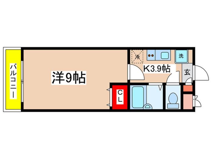 スターダスト麻生(1K/3階)の間取り写真
