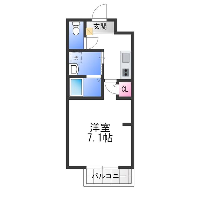 エヌエムスワサントヌフノース(1K/3階)の間取り写真