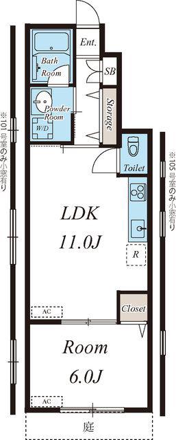 ブランノワール(1LDK/1階)の間取り写真
