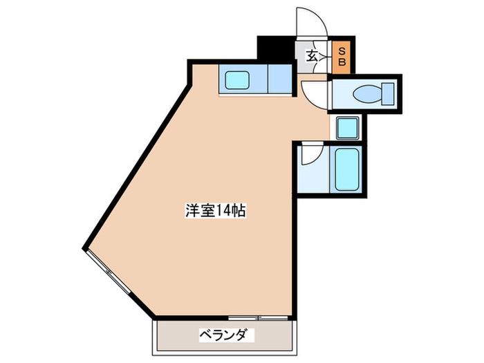 サンハイツ市岡(ワンルーム/2階)の間取り写真