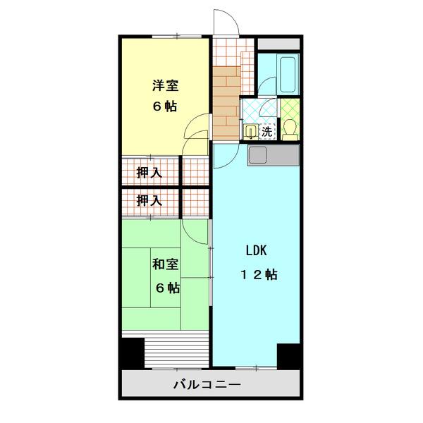 MIビル2(2LDK/2階)の間取り写真