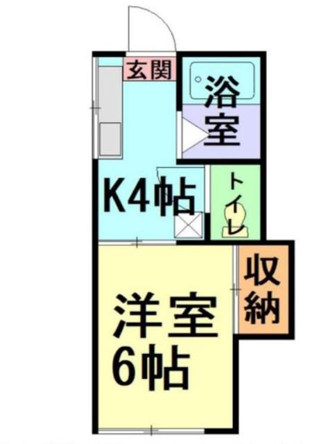 ハウスエリーゼ(1K/2階)の間取り写真