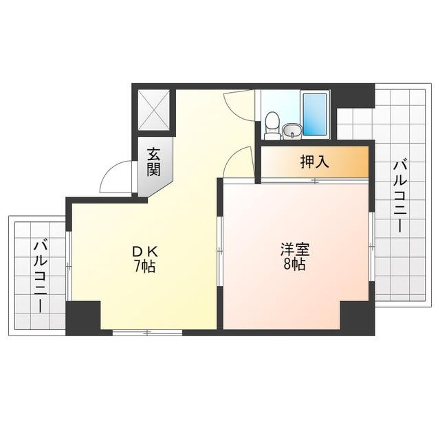 E・Aブルッケンハウス(1DK/4階)の間取り写真