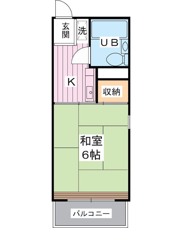 メゾン今川(1K/2階)の間取り写真