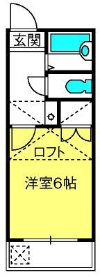 パセットワン日進(1K/1階)の間取り写真