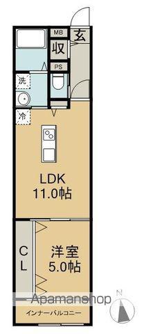 GROWTH DAIOU(1LDK/3階)の間取り写真