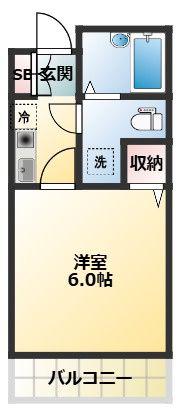 メゾン伊藤Ⅱ(1K/1階)の間取り写真