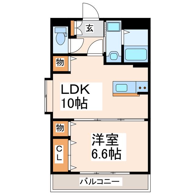 リスタジォーネ迎町(1LDK/7階)の間取り写真