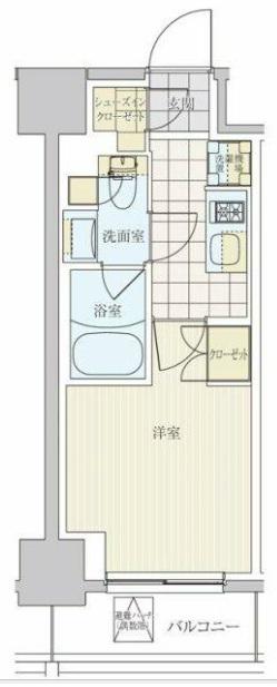 リビオメゾン戸越銀座(1K/3階)の間取り写真