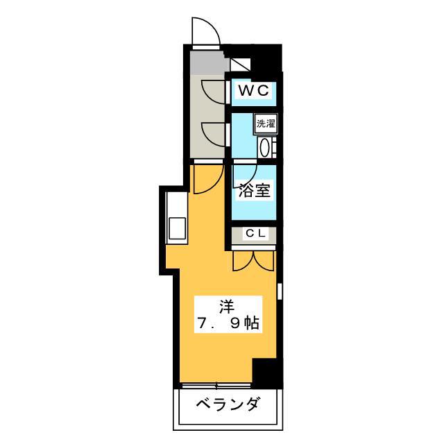 LAGUNA COURT II(ワンルーム/9階)の間取り写真