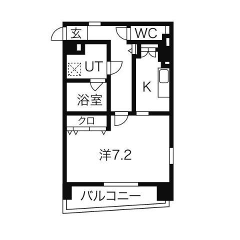 アール押切(1K/10階)の間取り写真