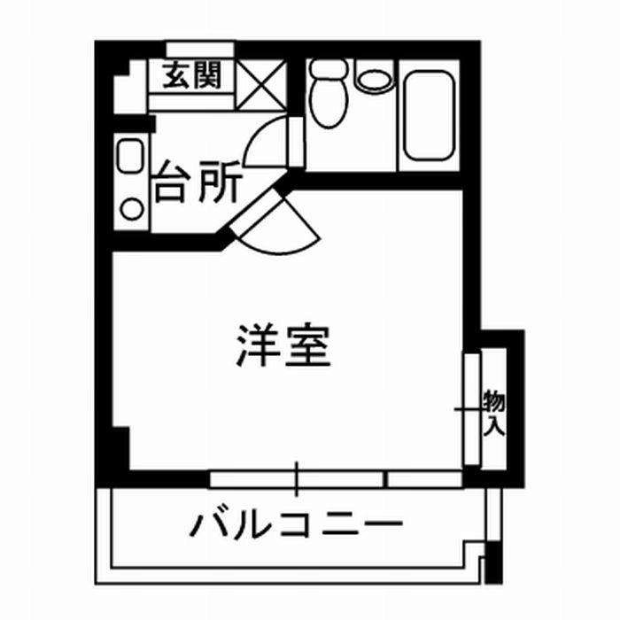 アネックス国領(1K/2階)の間取り写真