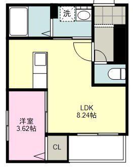 サニーガーデン銀座(1LDK/3階)の間取り写真