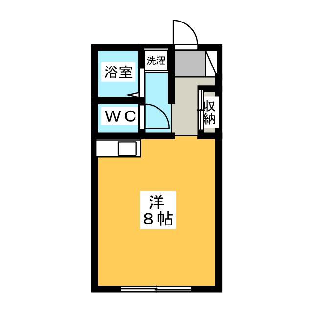 パレス北丸子(ワンルーム/2階)の間取り写真