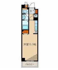 アングレット掃部宿(ワンルーム/3階)の間取り写真