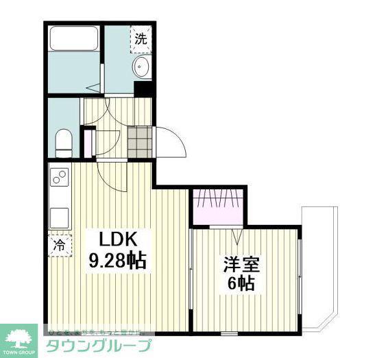 フルセイル中野島(1LDK/2階)の間取り写真