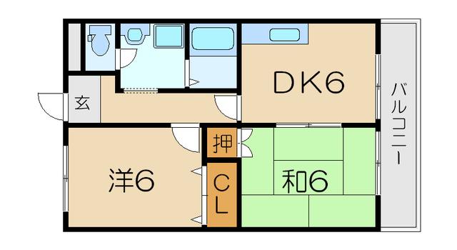 MRスウィート(2DK/3階)の間取り写真