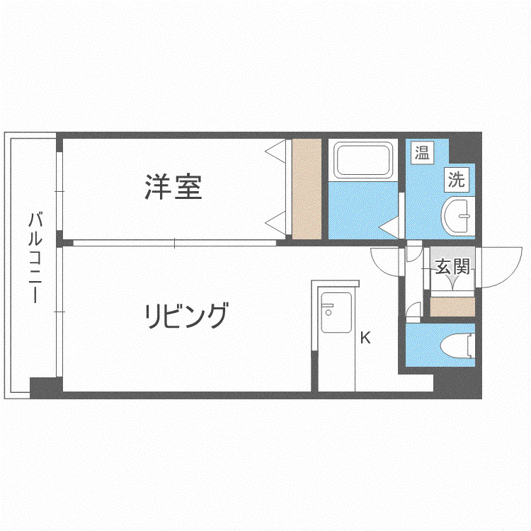 ルラシオン北9条通(1LDK/6階)の間取り写真