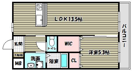 SUNNY(1LDK/3階)の間取り写真