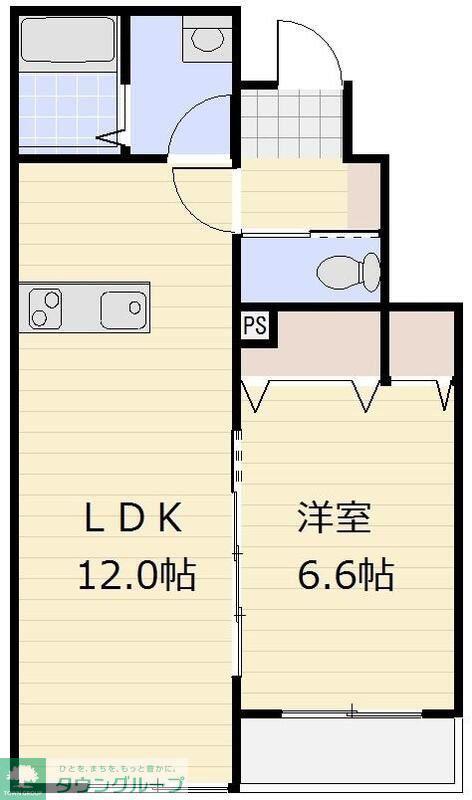 ベラ フィカーサ(1LDK/1階)の間取り写真