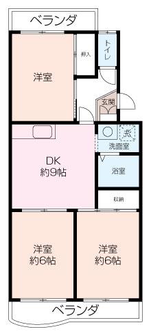ロゼ湘南(3DK/3階)の間取り写真