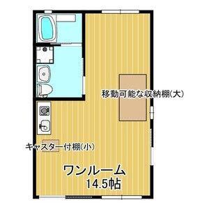 PLATINE(ワンルーム/2階)の間取り写真