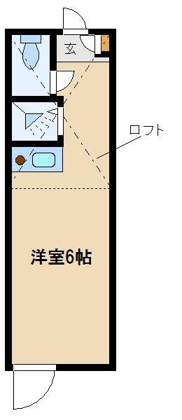 トレカーサ大泉学園(ワンルーム/2階)の間取り写真