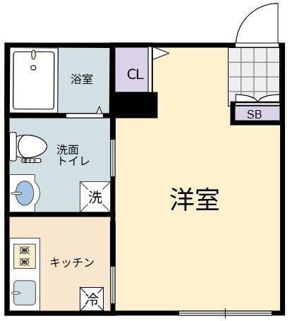 ロイヤルメゾン幕張本郷(1K/2階)の間取り写真