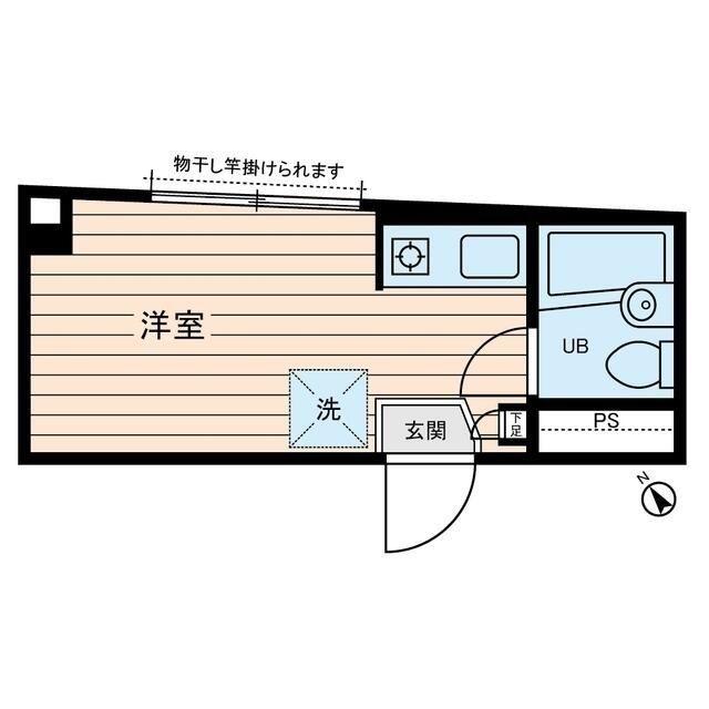メゾン鶴ヶ島駅前(ワンルーム/2階)の間取り写真