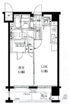 LA.スイート上野 LA.スイート上野(1LDK/9階)の間取り写真