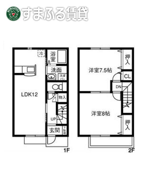 PRIM ROSE(2LDK/1階)の間取り写真