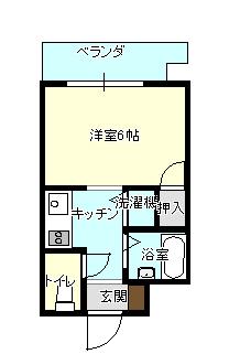 レファインド春日野道(1K/6階)の間取り写真