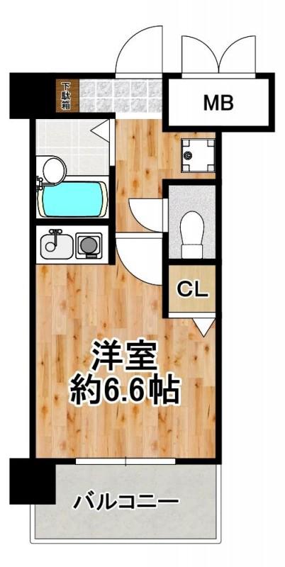 L-FLORA此花(ワンルーム/8階)の間取り写真