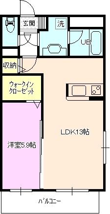 エテルナーレ(1LDK/1階)の間取り写真