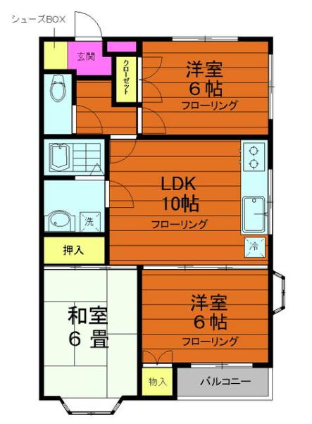 ビューテラス(3LDK/1階)の間取り写真