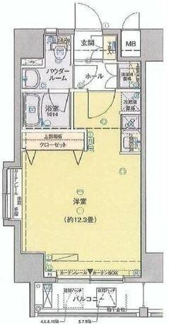 ヴェルト南千住(ワンルーム/5階)の間取り写真