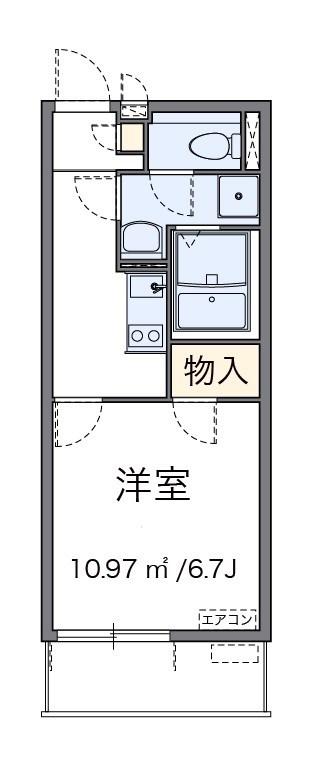 グリーンパーク舎人(1K/1階)の間取り写真