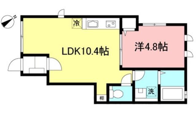 シェソワ(1LDK/1階)の間取り写真