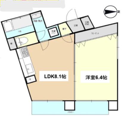 エルブ西長堀(1LDK/5階)の間取り写真