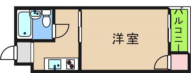 エルパラッツォ玉出(1K/3階)の間取り写真