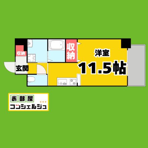 CASONE ASSO(ワンルーム/3階)の間取り写真