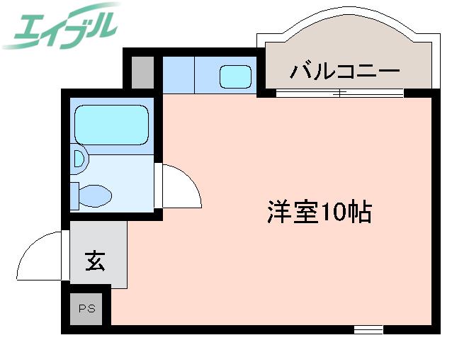 GRIT BLD(ワンルーム/3階)の間取り写真