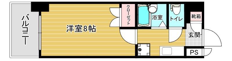 リファレンス住吉(1K/2階)の間取り写真