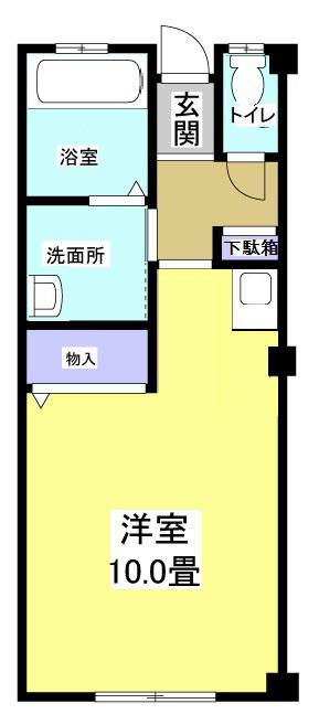 ロイヤルビレッジ(ワンルーム/1階)の間取り写真