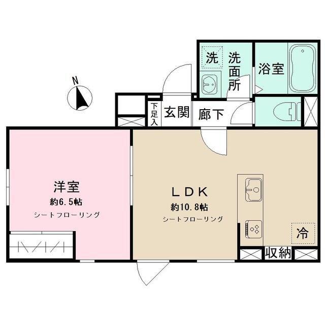 ノルディア奥沢(1LDK/4階)の間取り写真