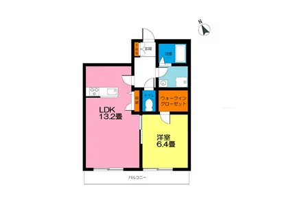 KTERRACE多摩境(1LDK/2階)の間取り写真