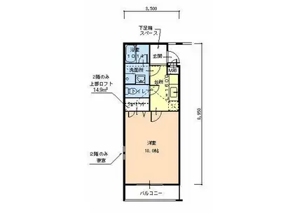 フジパレス堺老松町I番館(1K/1階)の間取り写真